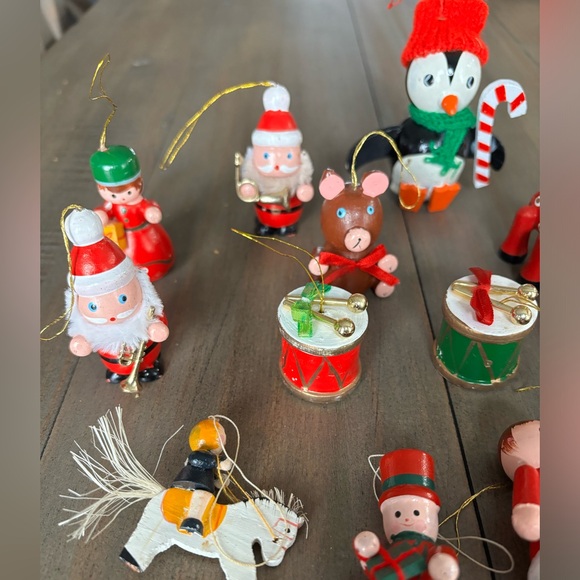 Lot of vintage wooden Christmas tree ornaments - Picture 4 of 5